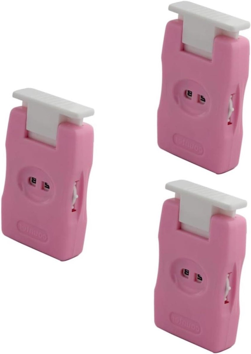 Breinaaldentellers - Naaldtellers Haken - Handwerk Bijhouden - Met Knoop Mechanisch - 3 stuks - Roze
