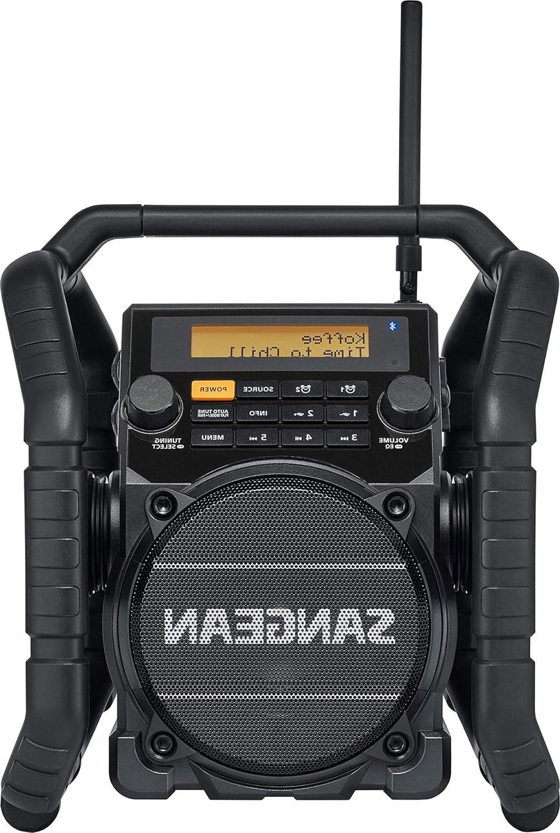 Bouwradio DAB+ - Draadloze Speaker - Muziek Luisteren - Water en Stofbestendig - 7 Watt RMS - Zwart
