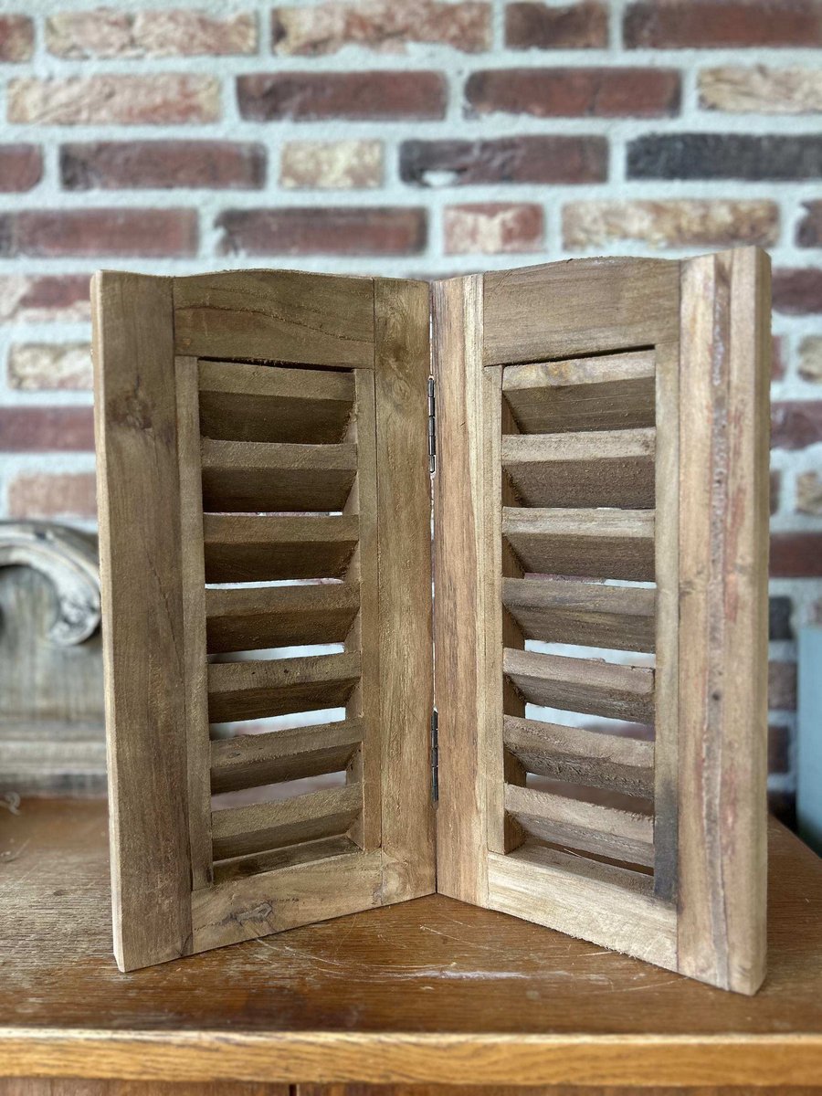Creaties van hier – met houten hartje - Louvreluik - 40x45cm