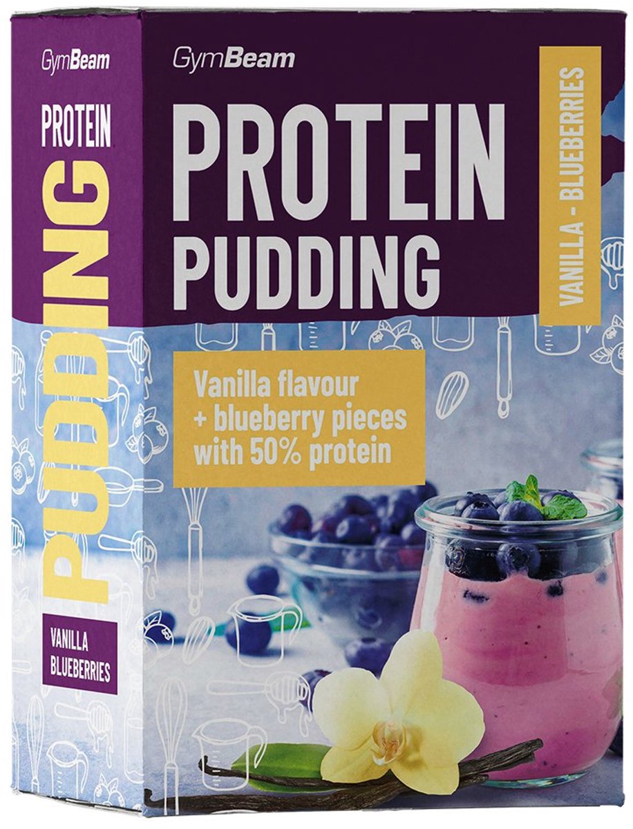 GymBeam Eiwitpudding 500 g vanille bosbessen