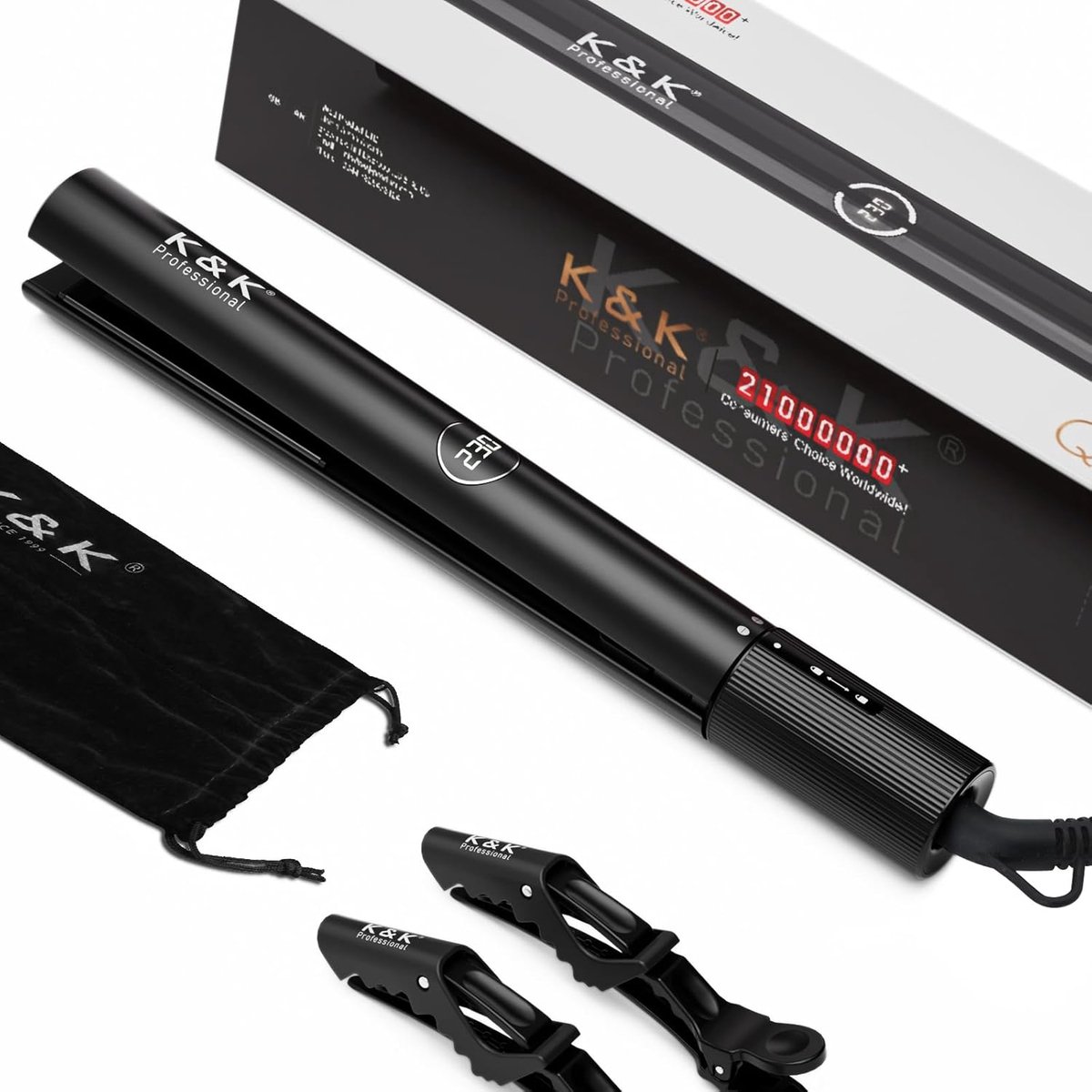 Hairstraightener 2-in-1 - Keramische toermalijncoating - Voor steil haar en beachwaves - Professioneel resultaat - ShopVlot