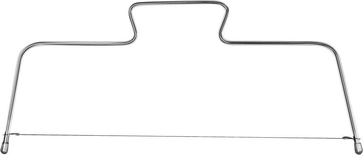 Taartbodem Snijder - Taartverdeler - Taarten Bakken - Inclusief 2 Snijdraden - 34 cm - Zilver