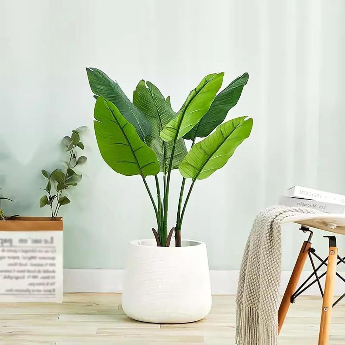 Kunstmatige bananenboom - Nep boom Kunstplant - Huis decoreren - Onderhoudsvrij - 90 cm - Groen