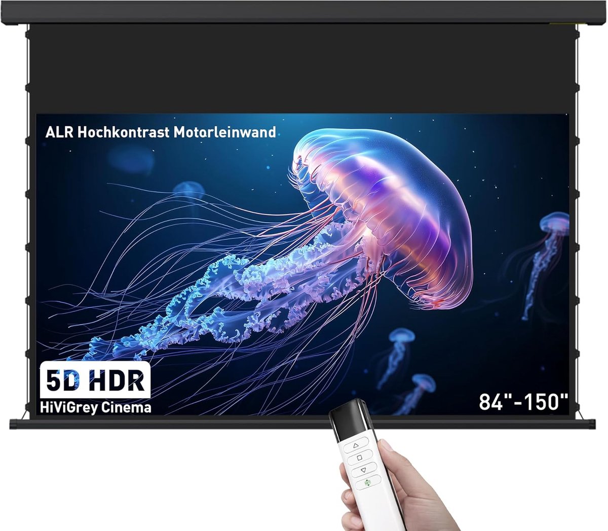 SnelShoppen - Tension ALR Motor Scherm 115 inch 21:9 HiViGrey 4K/8K/3D Cinema Scherm met Dubbel Spansysteem voor Perfecte Beeldkwaliteit