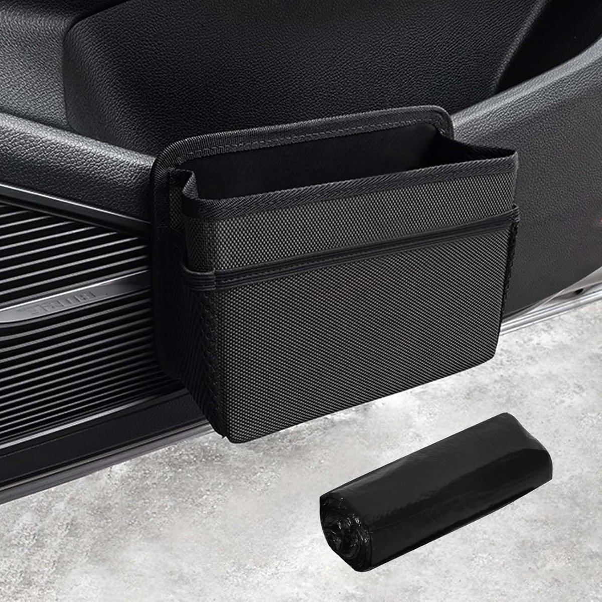 SnelShoppen - Auto Afvalbak Klein, Vouwbare Afvalemmer Voor Deur, Waterdicht en Lekvrij, Multifunctionele Opbergdoos Voor Auto, SUV, Truck, Ideaal Voo