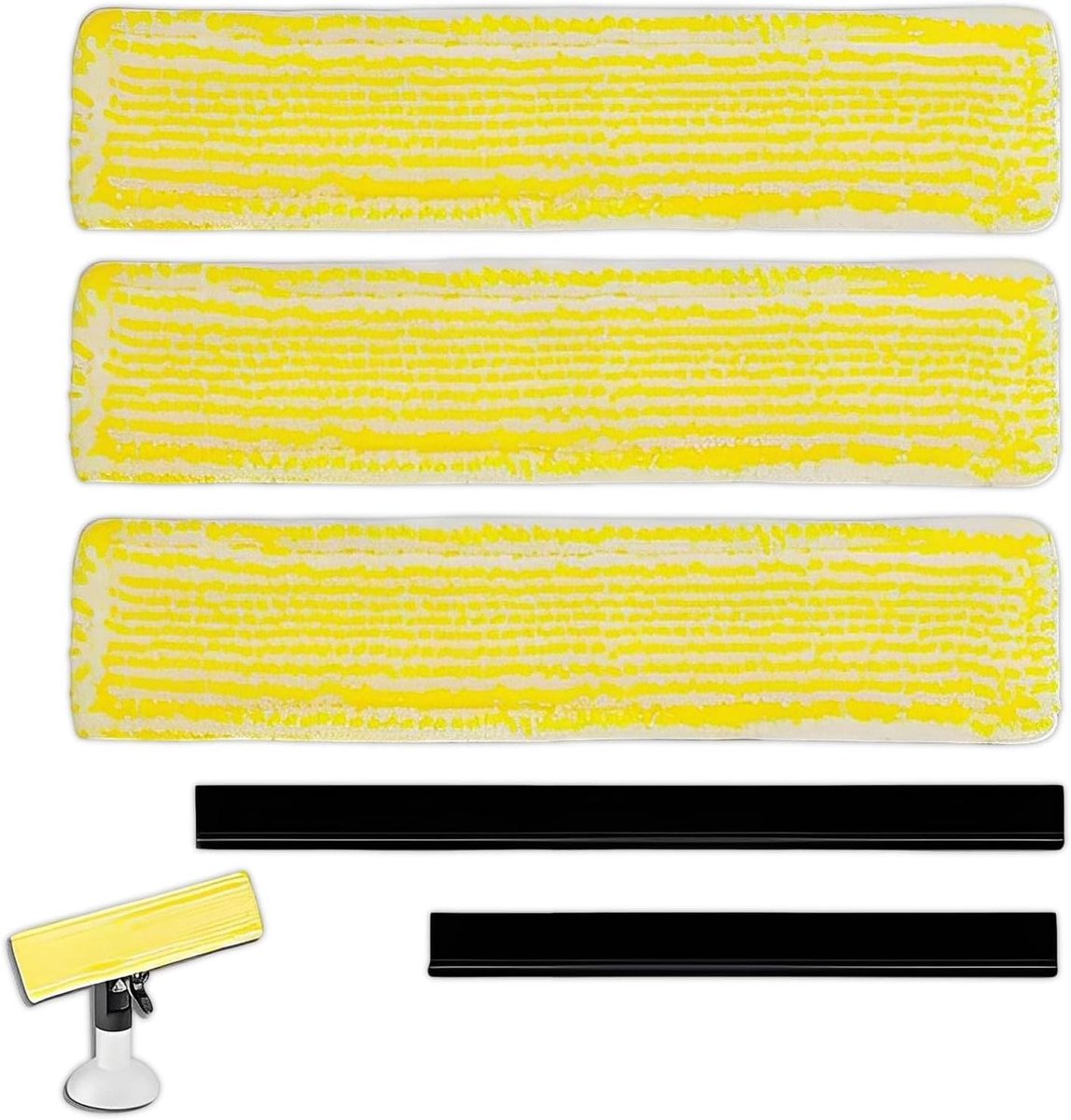 Reserveonderdelen Raamreiniger - Wisserbladen Pads - Ramen Zemen - Perfecte Pasvorm - 3 Stuks - Grijs