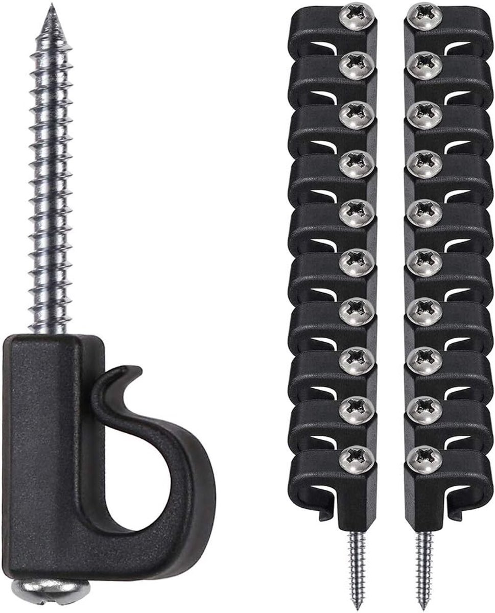 Set van 20 Q-Hanger, Home Kerstverlichting Hanger Haken met Phillips Schroef voor Garage Nieuwjaar Party Outdoor Easy Release Draad en Fairy Led Lights, Heavy Duty 18KG Capaciteit