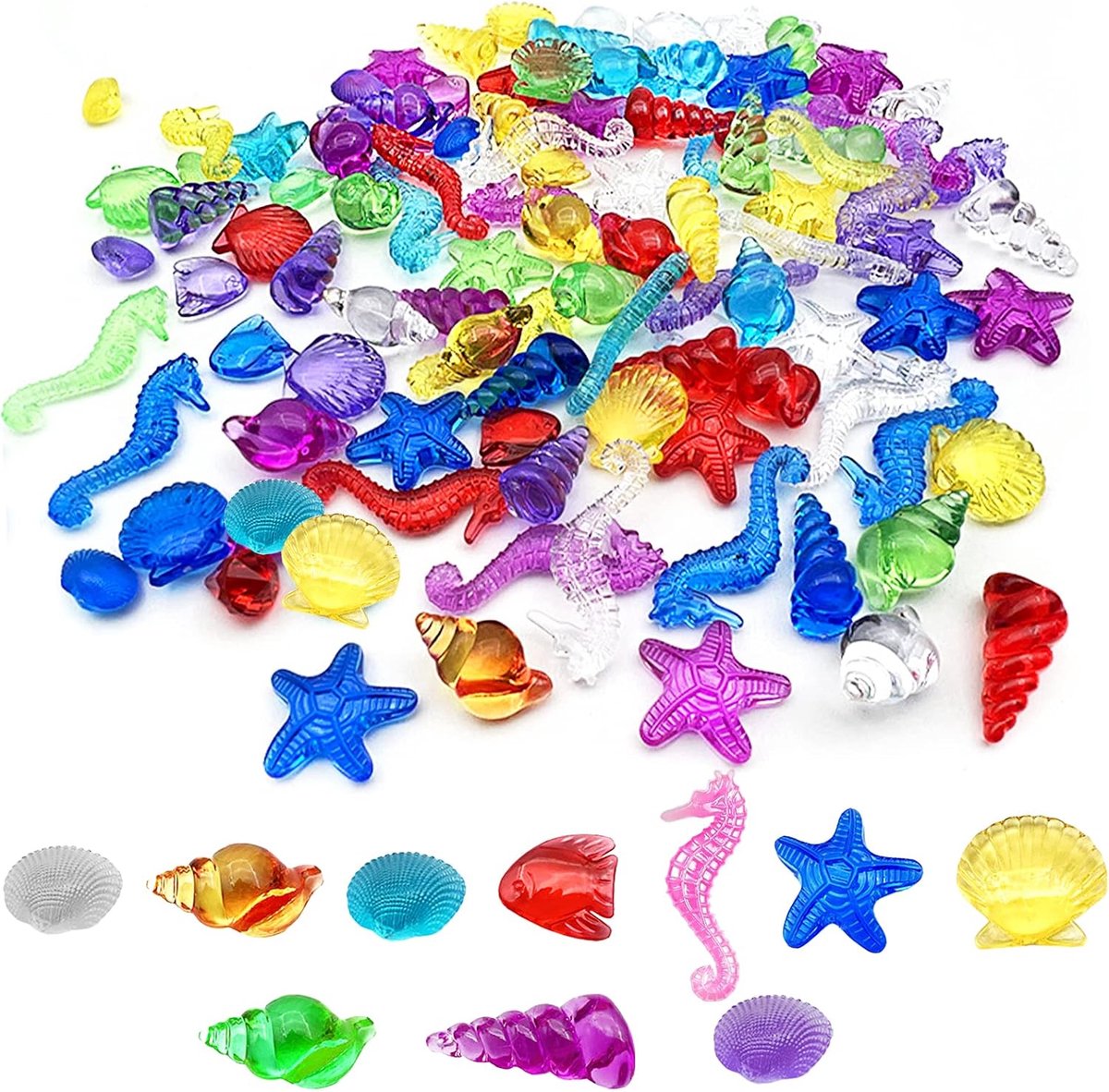 Duikjuwel zwembadspeelgoed 120 thema marine mooi glas snuggets kleurrijk duikspeelgoed voor kinderen zomer zwemmen duiken edelstenen voor kinderen schattenjacht edelstenen zwembad