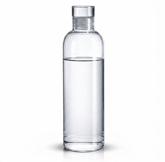 Vida Con Ventji® - Drinkfles - 2 stuks - Glazen fles - 500ML - Glazen dop - Duurzaam - Lekvrij - Transparant Glas