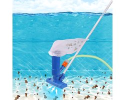 DWcouple handstofzuigers voor zwembaden, draagbare zwembadbodemreiniger voor bubbelbaden, fonteinen en spa’s, inclusief 1 paar schoonmaakhandschoenen (blue1)