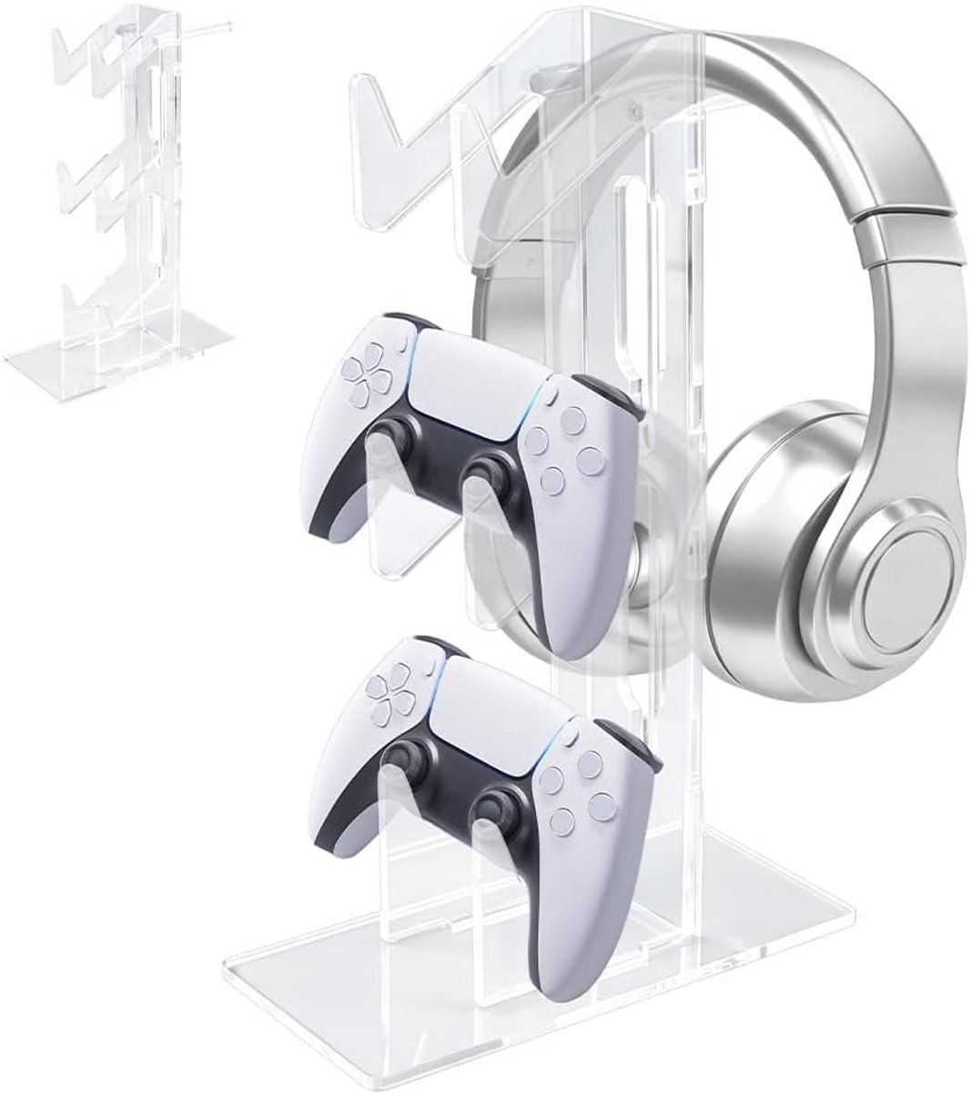 SnelShoppen - 3 lagen Controller Stand Houder Headset Stand Gaming Controller Display Stands, Transparante Acryl Gaming Controllers Houder voor PS4 PS