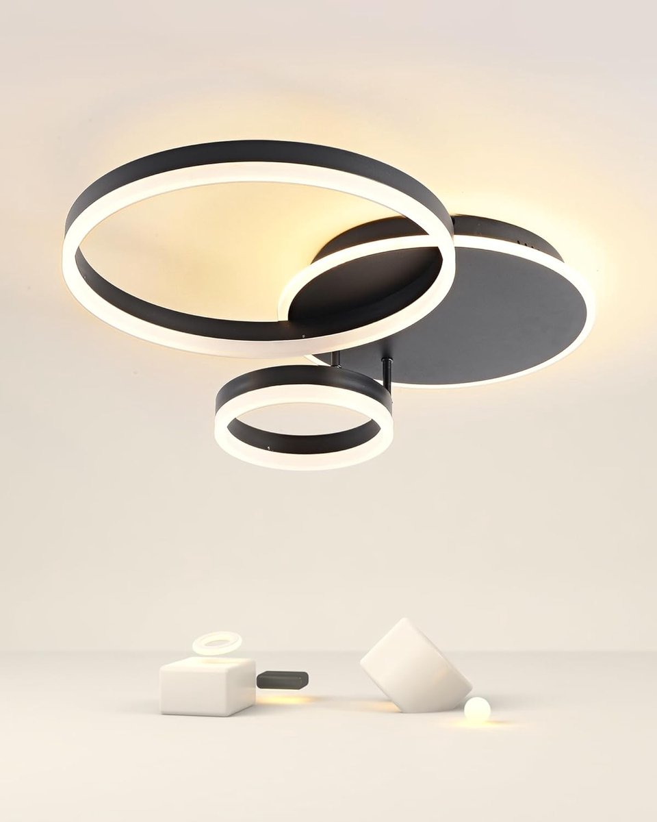 LED Plafondlamp Dimbaar 3000 K - 6000 K - Moderne Aluminium Lamp - Ideaal voor Woonkamer - ShopVlot