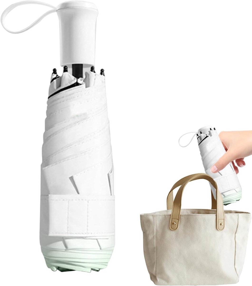 Regenparaplu's, Opvouwbare Paraplu | Reismodel Mini Portemonneeparaplu | Compacte Hittewerende Winddichte Mini Paraplu voor Zon- en Regenbescherming