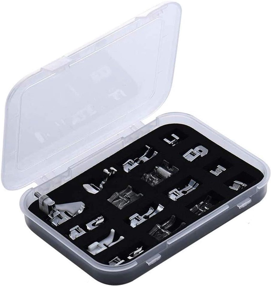 Sewing Machine Drukkervoet Set 16-delig - Multifunctionele Accessoires - Geschikt voor Lage Schacht - ShopVlot