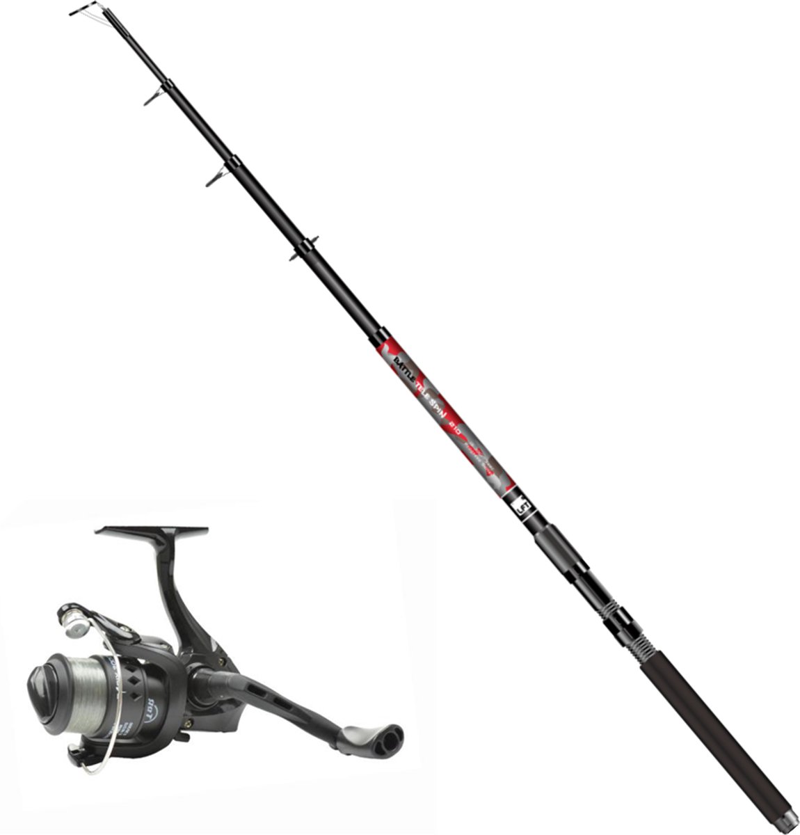 Combo LFT Battle Telespin Rood Camou 210 + B2000FD