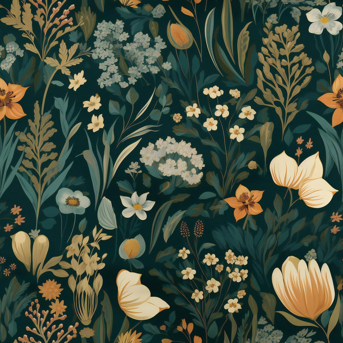 Rol zelfklevend behang - 44 x 300 cm - PVC Wandbekleding Lattenwand Look - 4 - Vintage bloemendesign - Boho-stijl - Geschikt voor meubels, keukens, muren, tafels, kasten en aanrechtbladen - Groen