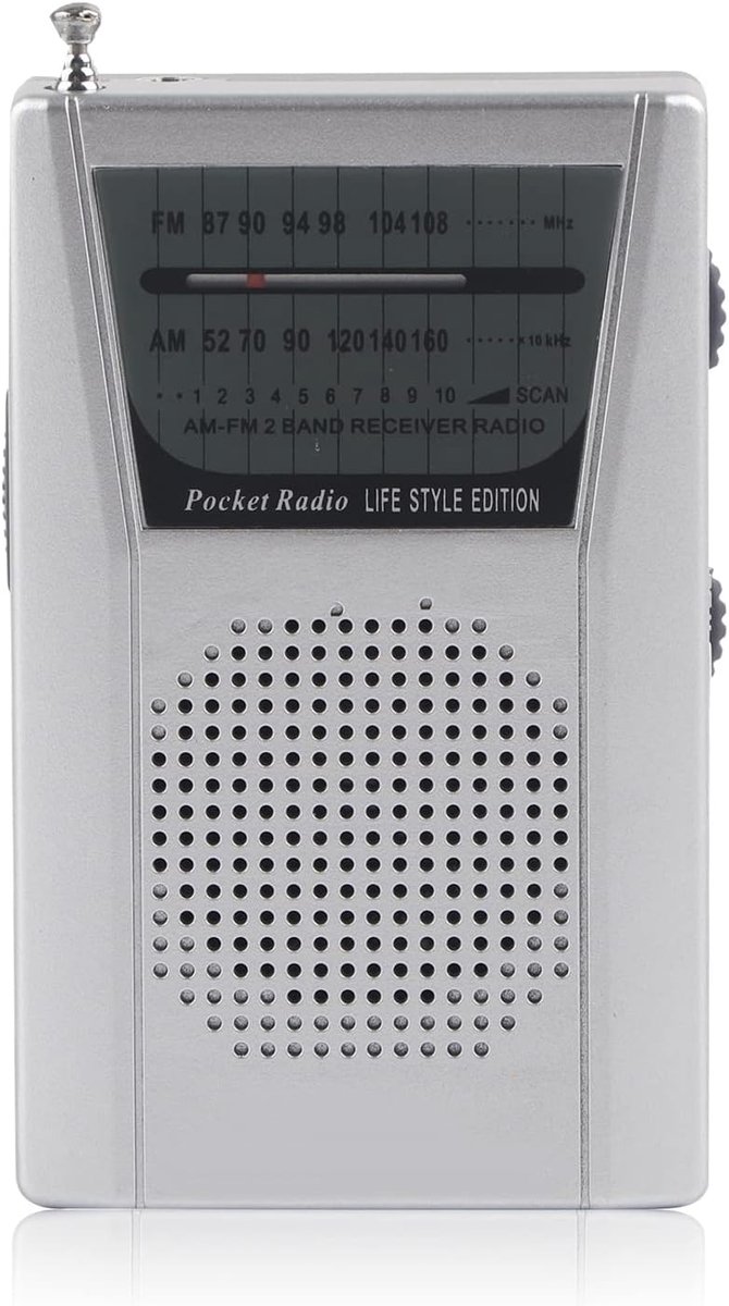SnelShoppen - AM FM Radio, Draagbare Handheld Radio met Ingebouwde Luidspreker, Pocket Transistor Radio op Batterijen, Noodradio voor Reizen en Buiten