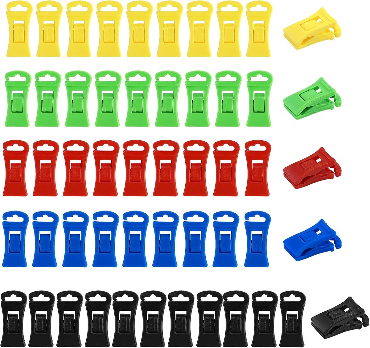52 stuks Sokkenklemmen voor Wasmachine en Droger - Sokkenhouder met Haakjes, Mini Wasknijpers, Sokken Sorteerder (Kleurrijk, Universeel)