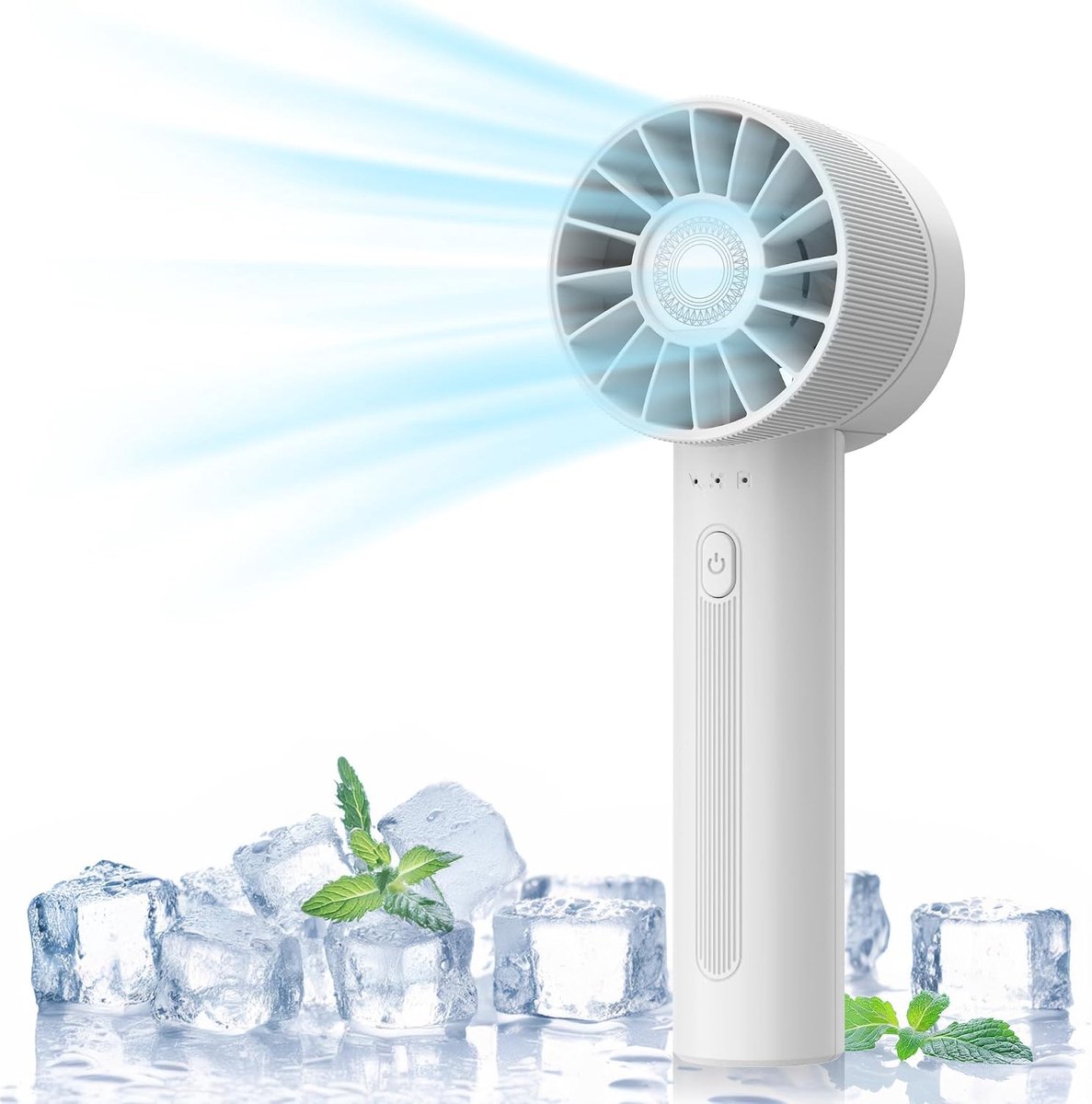 Mini-ventilator, draagbare handventilator, krachtige handventilator, mini-ventilator met USB-oplaadbaar design met 4 snelheden, lichte ventilator voor thuis, kantoor, reizen