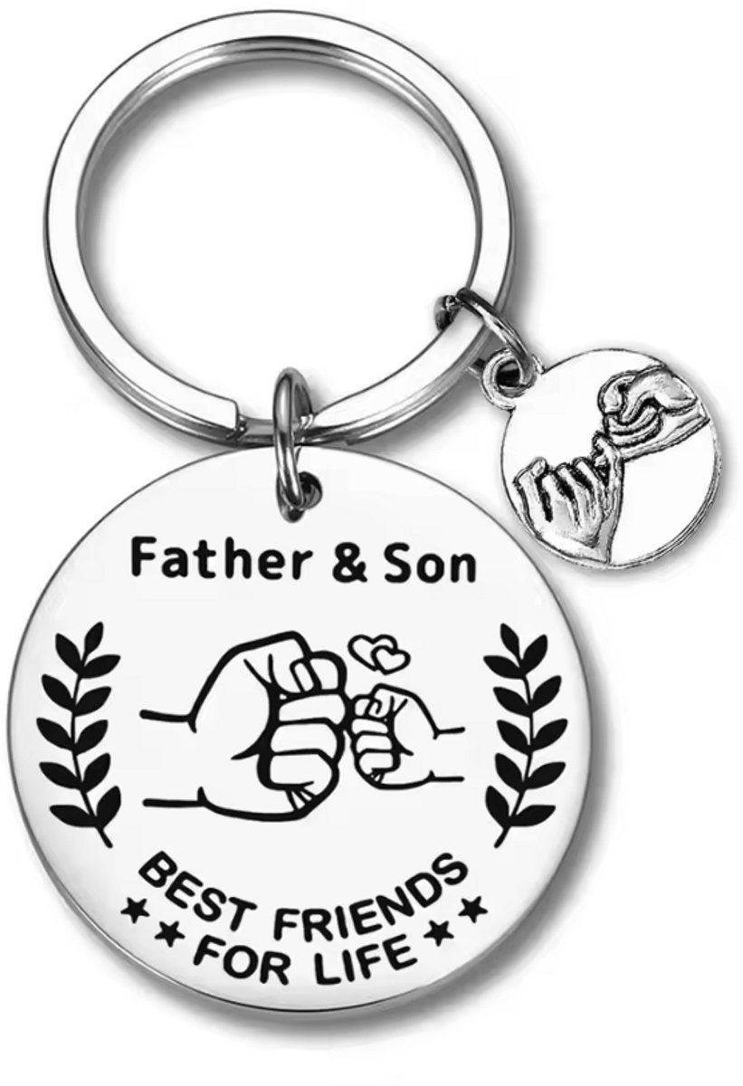 Vader/Zoon sleutelhanger - Vaderdagsleutelhanger - Best Friends - Father and son - Papa - CHPN