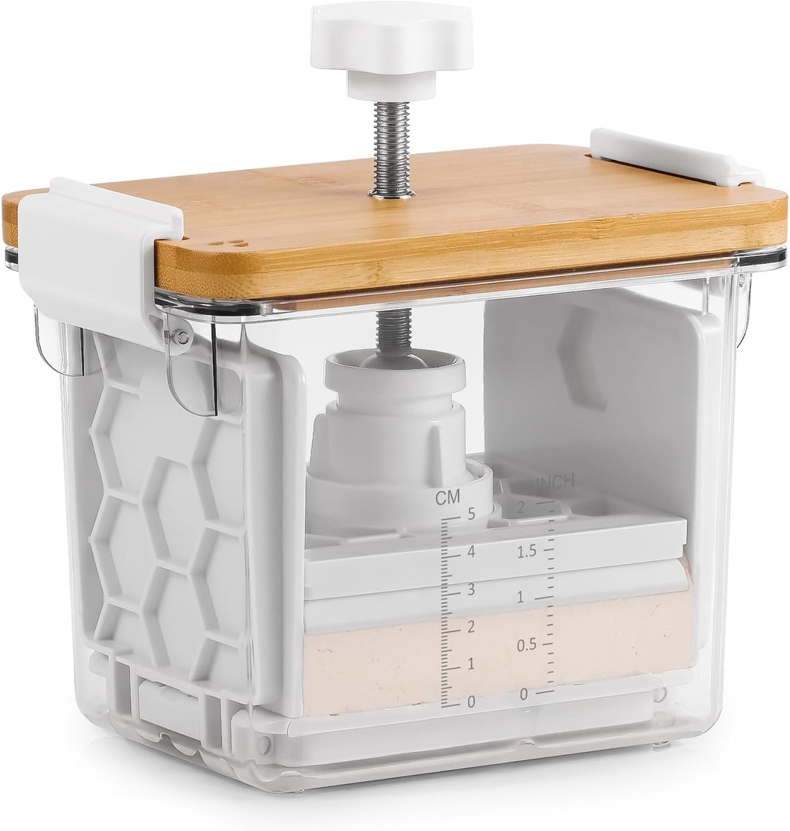 Press Vaatwasmachine Safe, Vegan Tofu Paneer Presser voor het verwijderen van water uit Tofu Extra Firm Organic, Tofu Maker voor het uitdrukken van water uit bedrijf en Extra Firm Tofu