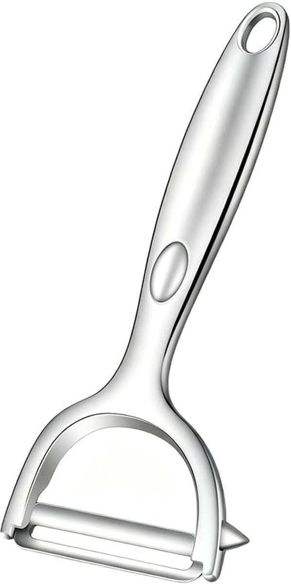 1 stuks multifunctionele dunschiller van roestvrij staal, ergonomische groenteschiller met scherp lemmet voor keuken, premium aardappelschiller en aspergeschiller voor fruit en groenten, gemakkelijk