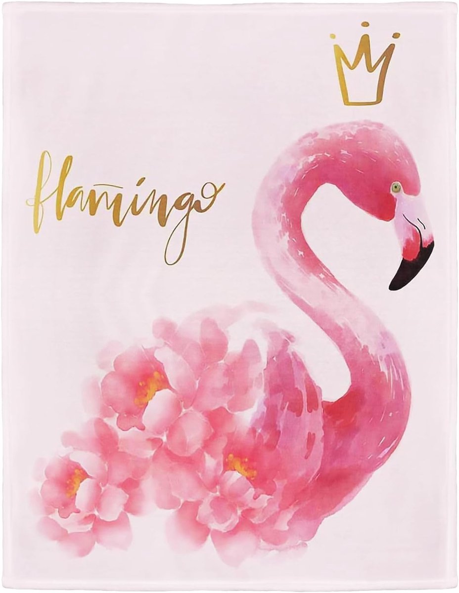 Gooi Deken Comfort Warmte Zachte Gezellige Gemakkelijk Wasmachine Rosa Flamingo-Druck