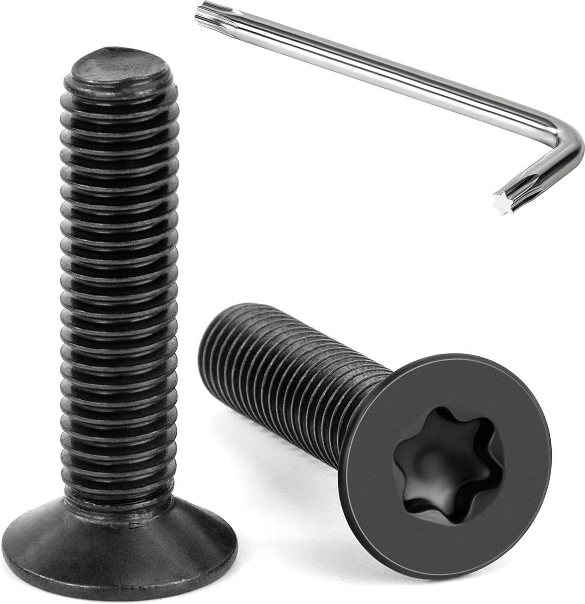 Verzonken kopschroeven, M8 x 35 mm, zwart, torx-schroef roestvrij