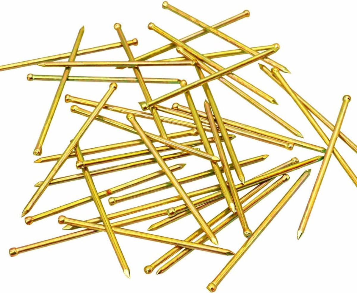(Pak van 50 stuks) Kleine kop 1,5 x 40 mm afwerking nagels, verzinkte