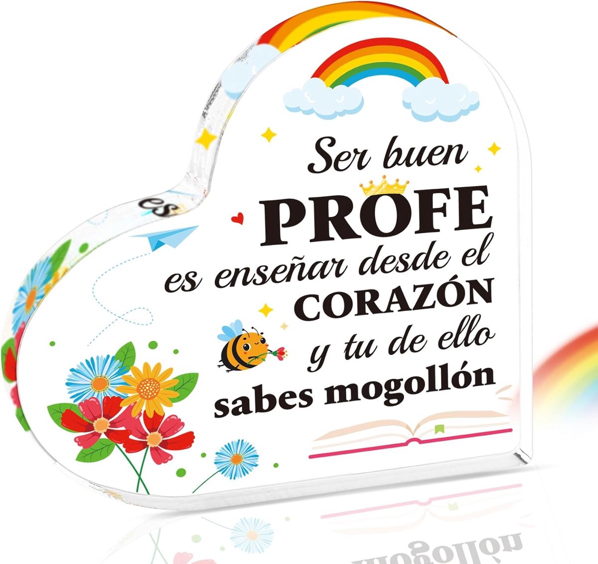 Kinderen leraren cadeau, acryl hart decoraties hart acryl hart