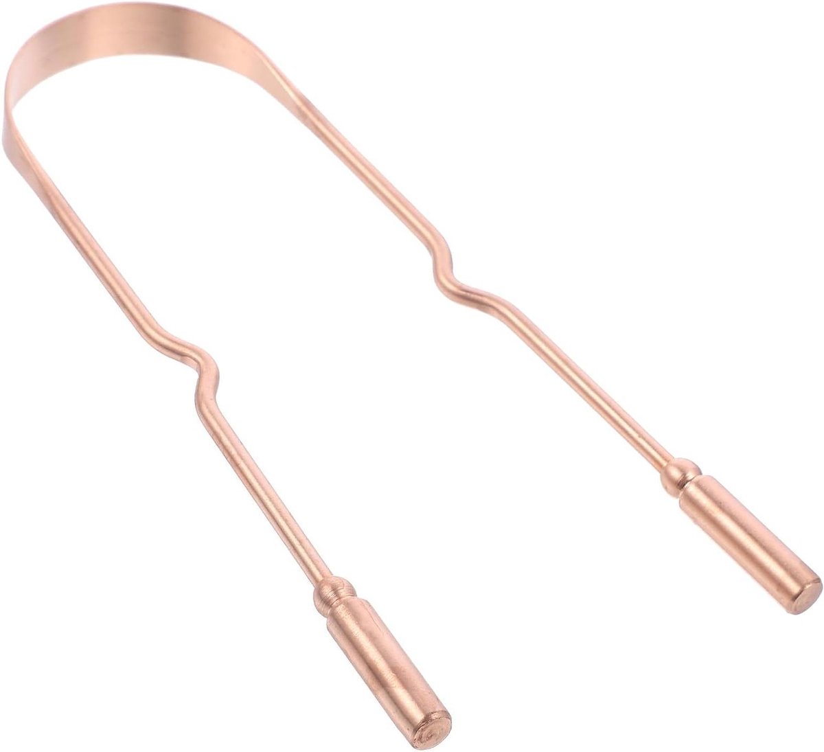 Koper Tongschraper - Mondreiniger Tongreiniger - Frisse Adem - Ergonomische Handgreep - 13 cm - Goud