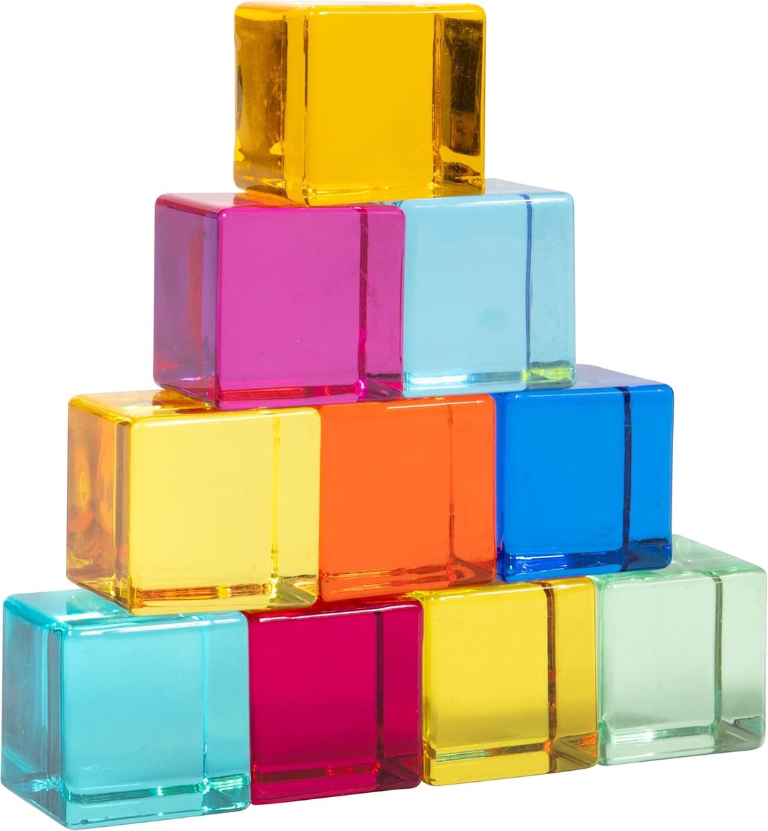 73550 Gem Regenboog Bouwstenen-Acryl Edelsteen Kubussen Stapelen Speelgoed