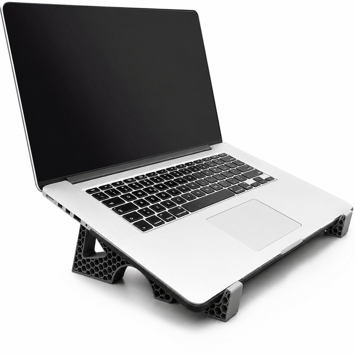 Laptopstandaard - Laptophouder - Ergonomische Laptop Verhoger - Geschikt Voor Vrijwel Alle Laptops - Universele Laptop Steun Voor Bureau - Betere Koeling - Stabiel Design - Compact - Minimalistisch - Voor Thuiswerken, Kantoor En Studie - Grijs