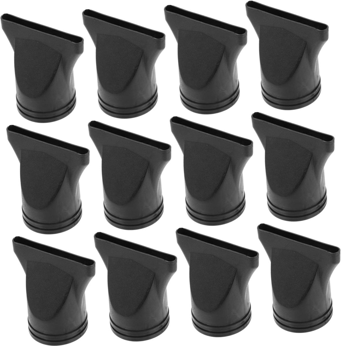 Föhn Diffuser Opzetstuk - Krullend Haar Mondstuk - Volume Creëren - Gelijkmatige Luchtverspreiding - 12 Stuks - Zwart