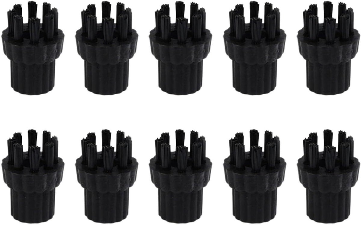 Nylon Borstelkop Vervanging - Stoomreiniger Accessoires - Hardnekkig Vuil Verwijderen - Eenvoudige Montage - 10 stuks - Niet gespecificeerd