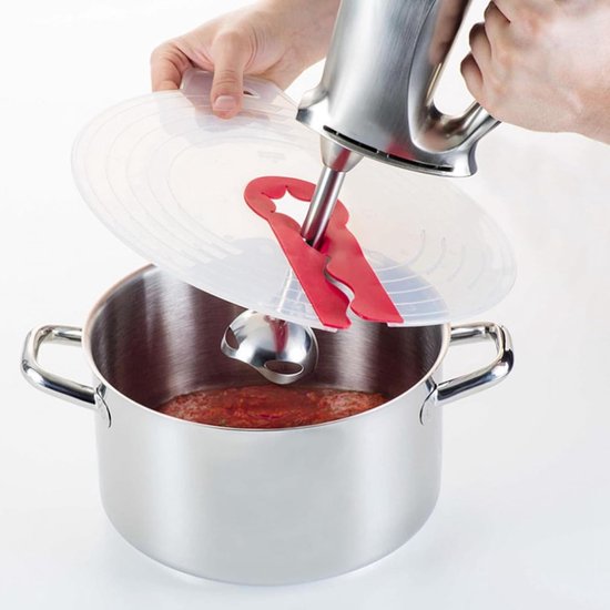 Mengkom Spatdeksel - Keuken Accessoire - Koken en Bakken - Universele Pasvorm - 34 x 31 cm - Transparant — afbeelding 3