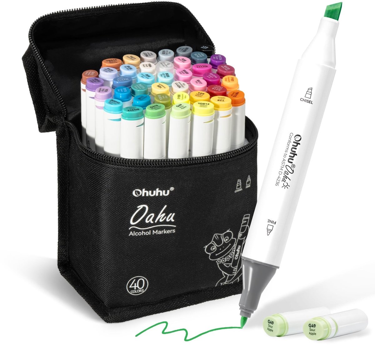 Omgoods - Alcohol Markers Set van 40 Kleuren