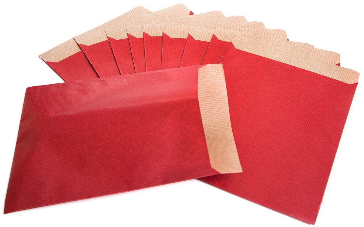 Omgoods - 50 Kleine Rode Papieren Tassen - Kraft Papier voor Cadeaus en Give-aways