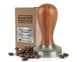 Omgoods - Scarlet Espresso Tamper Classic - Ergonomische espresso stamp met houten handvat
