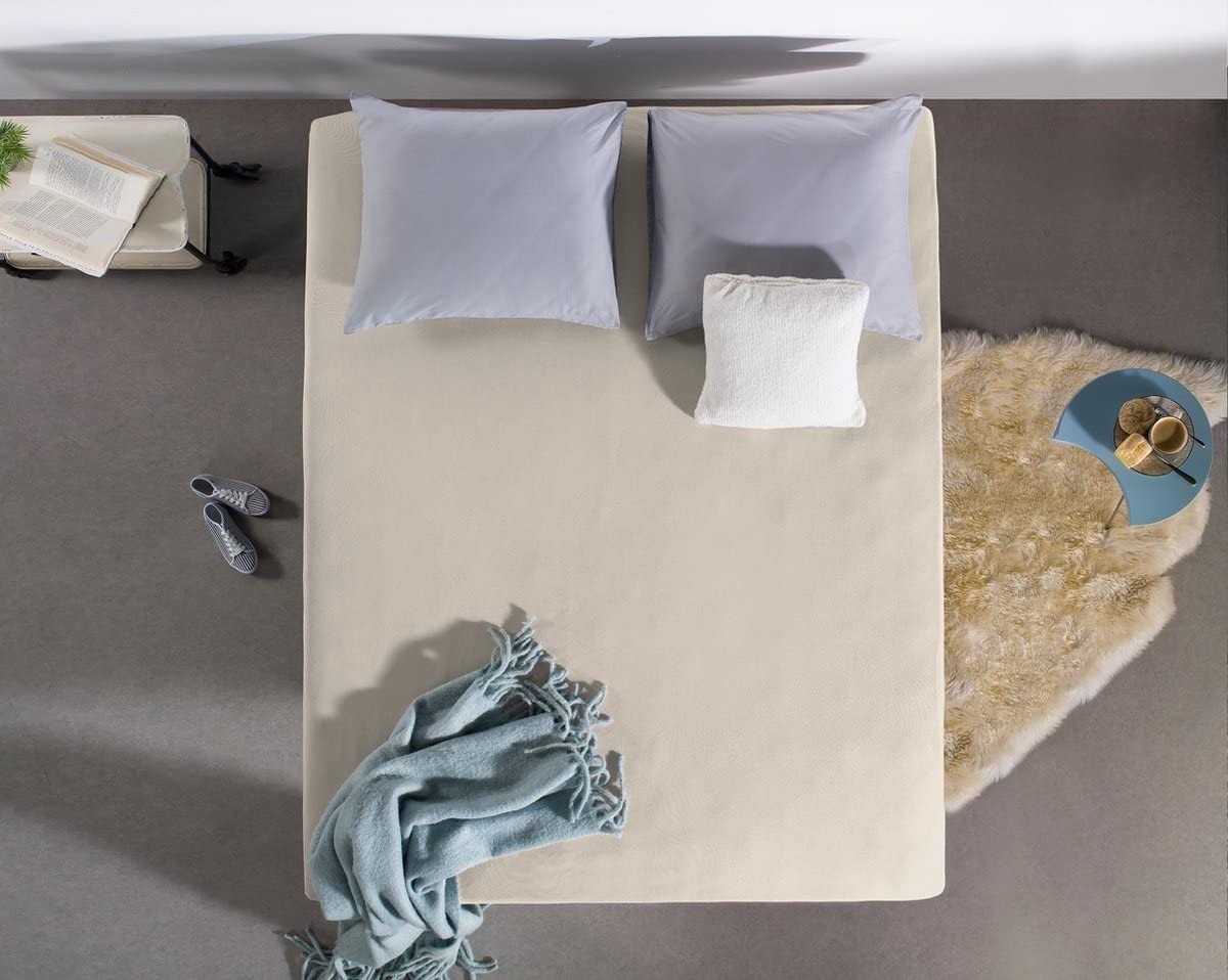 Omgoods - Fitted Sheet 100% Katoen 90 x 200 cm - Vochtabsorberend en Warmte Regulering