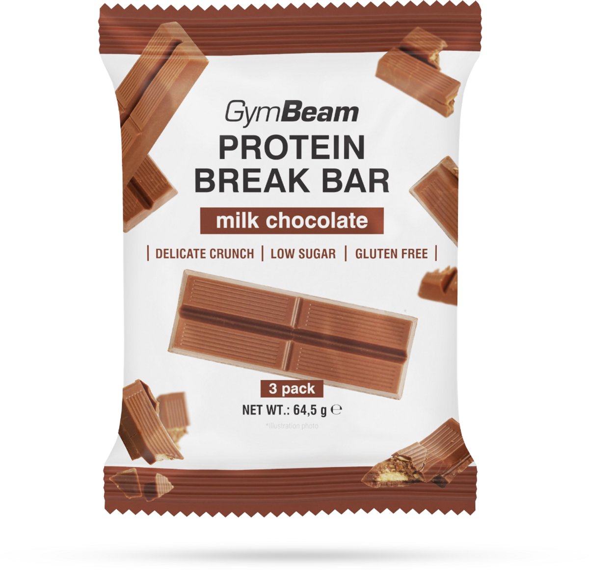 GymBeam Eiwitreep 3pak 64,5 g