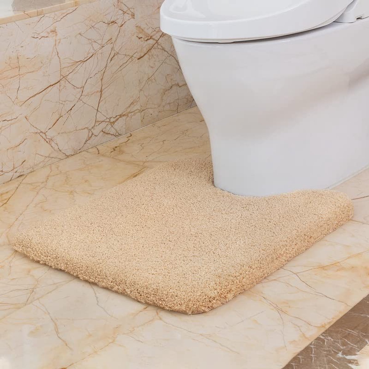 Omgoods - U-vormige Toiletmat - Antislip en Superzacht - 50 x 60 cm
