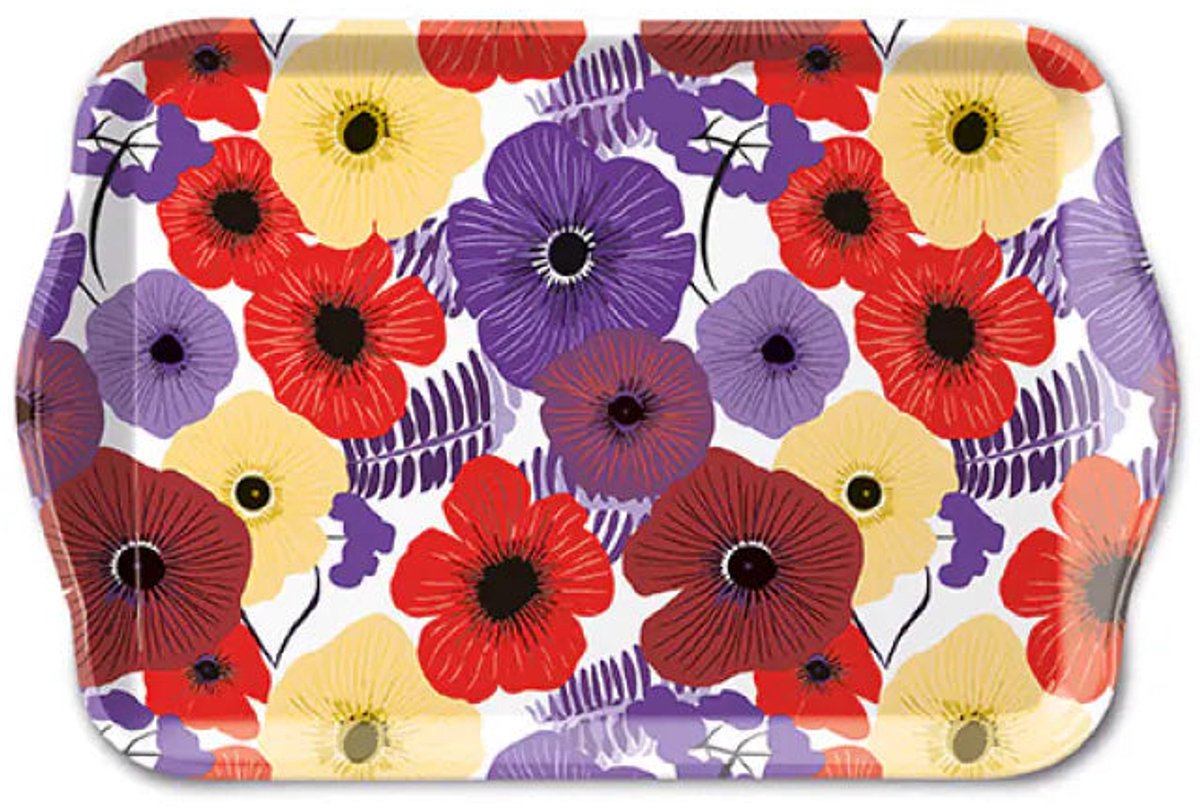 Ambiente Traytje Colourful flowers lila 13x21cm