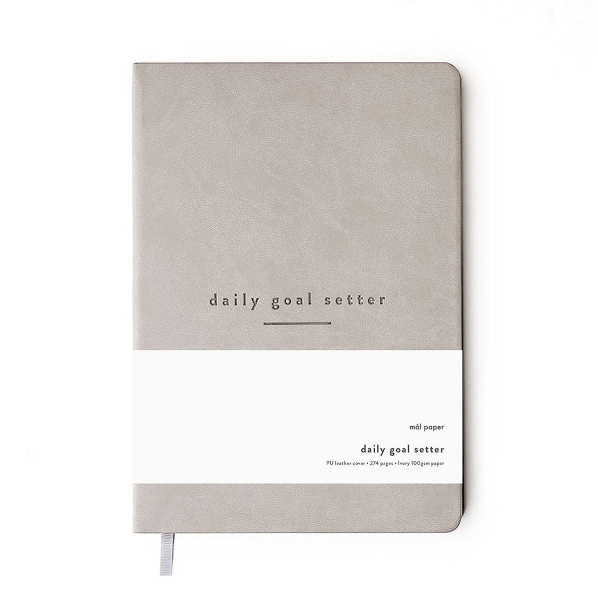 Omgoods - Mal Paper 6 Maanden Dagelijkse Doelen Planner - Grijs - 274 Pagina's