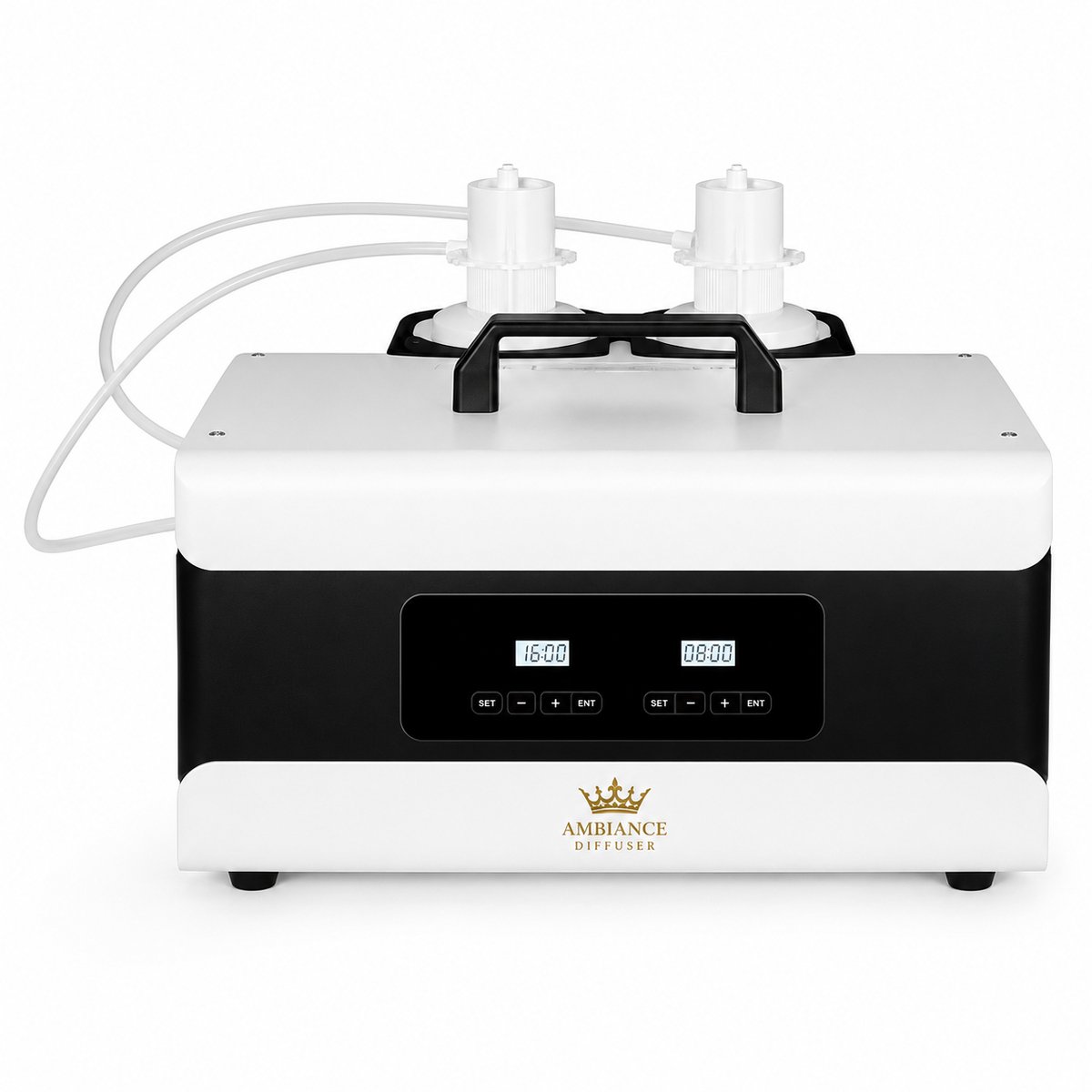 Ambiance Diffuser LK10000 – Professionele Industriële Aroma Diffuser Zonder Water – Geurmachine – Dubbele 1000 ml – Tot 15.000 m³ – HVAC – Zwart/Wit