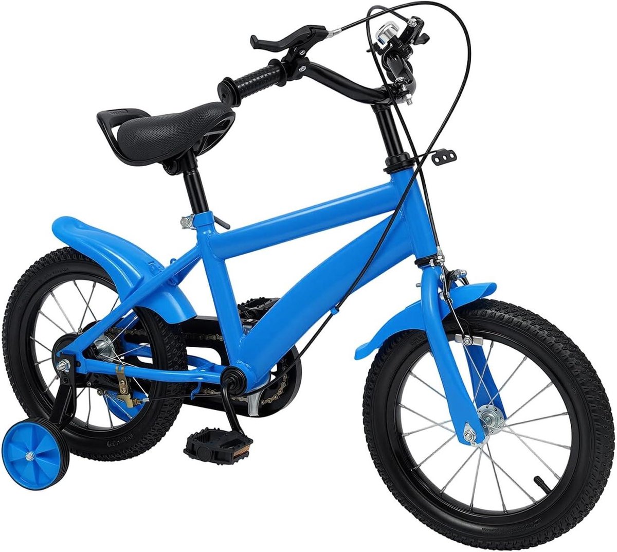 Kinderfiets Loopfiets Fietsje Leren Fietsen Verstelbaar Zadel 14 inch Blauw