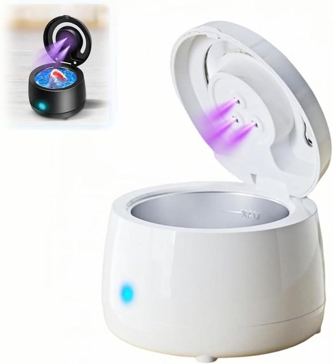 Ultrasone Reiniger - Sieraden Reiniger - Snel Reinigen - Met UV Desinfectie - 180ml - Wit