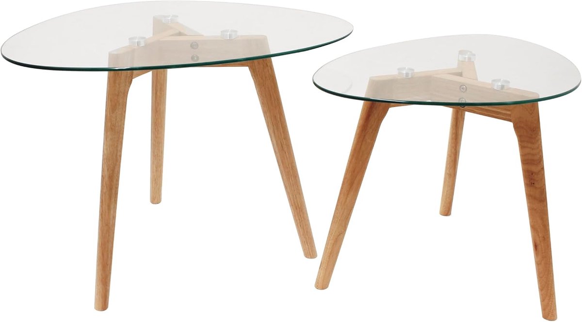 Home Deco Factory - Hd3212 - Tables Gigognes Verre Trempe Transparent