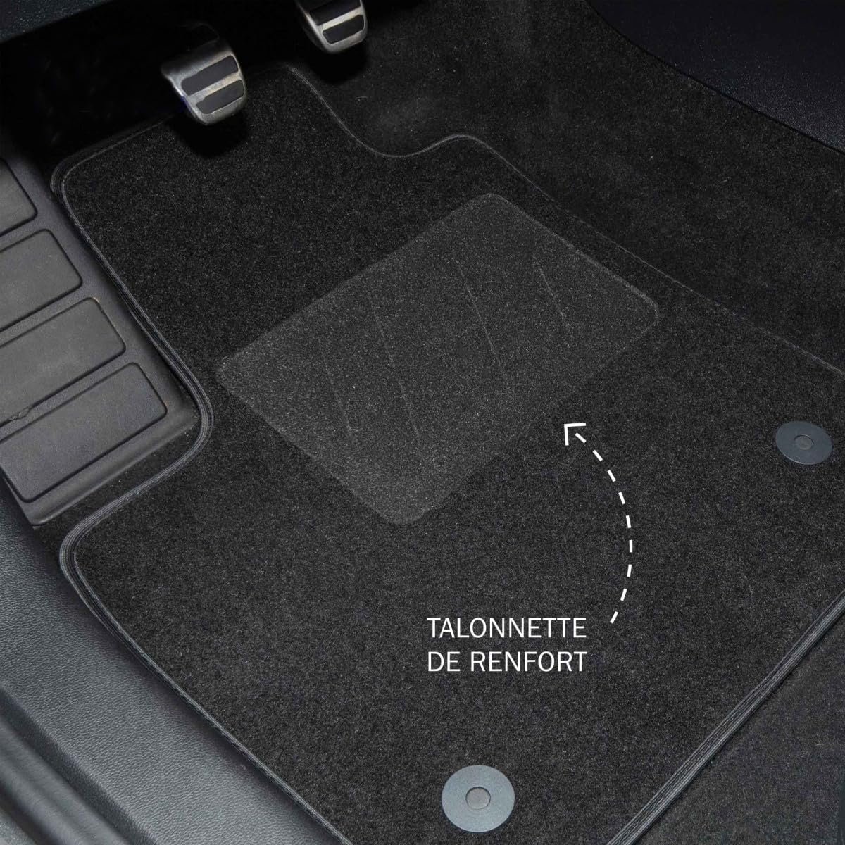 Auto vloermatten op maat - zwart textiel - met anti-slip systeem - optimale bescherming voor Peugeot 208 - ShopVlot