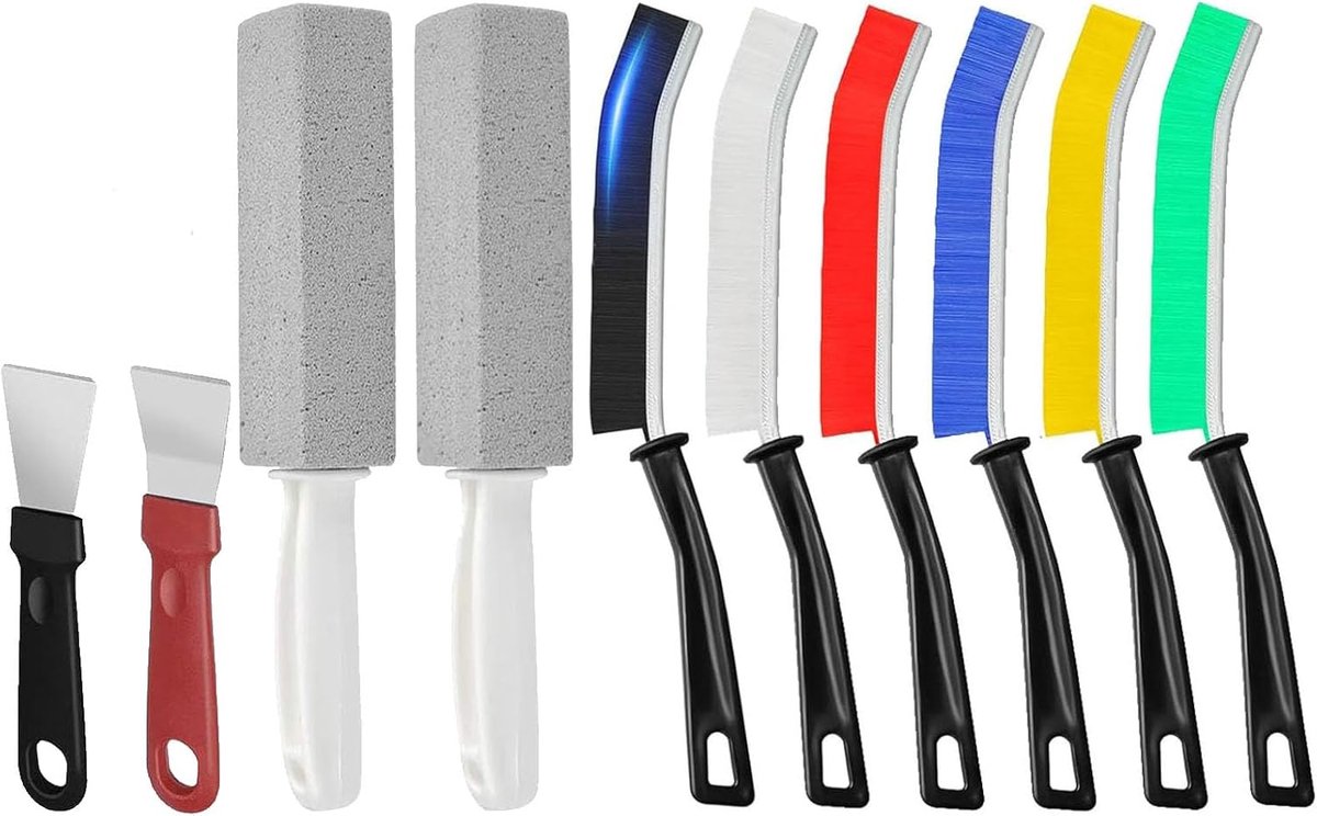 10 stuks spleetreinigingsborstelset, 6 stuks kleurrijke